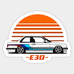 bmw e30 white Sticker